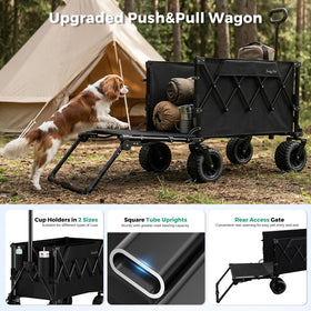 SUNNYFEEL all-terrain wagon ideal for camping, beach outings, gardening, and shopping