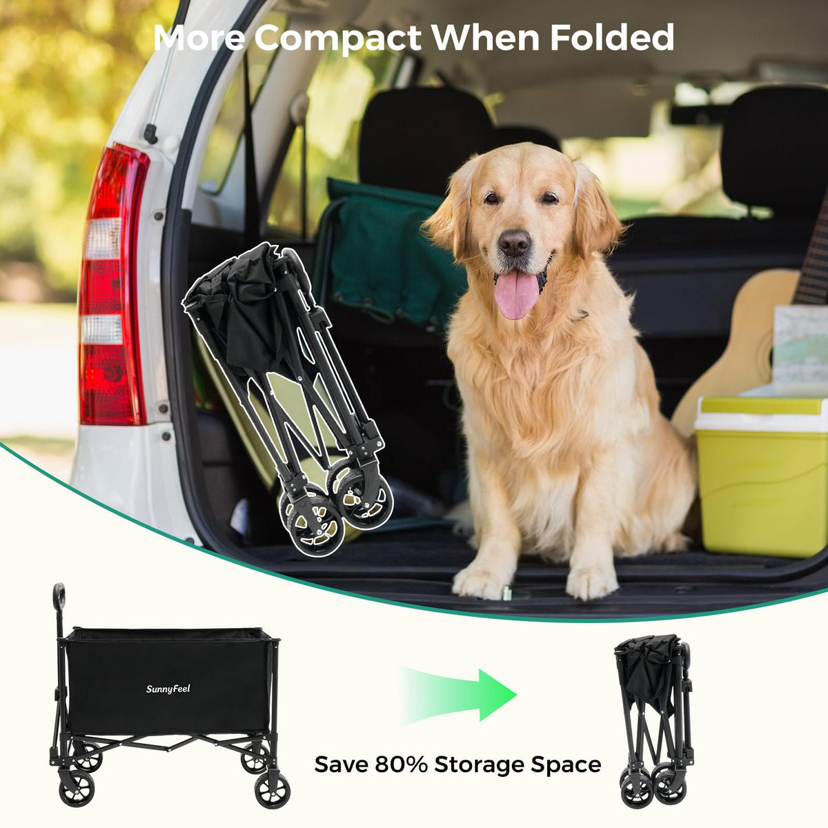 SUNNYFEEL collapsible wagon color options help organize and personalize your setup