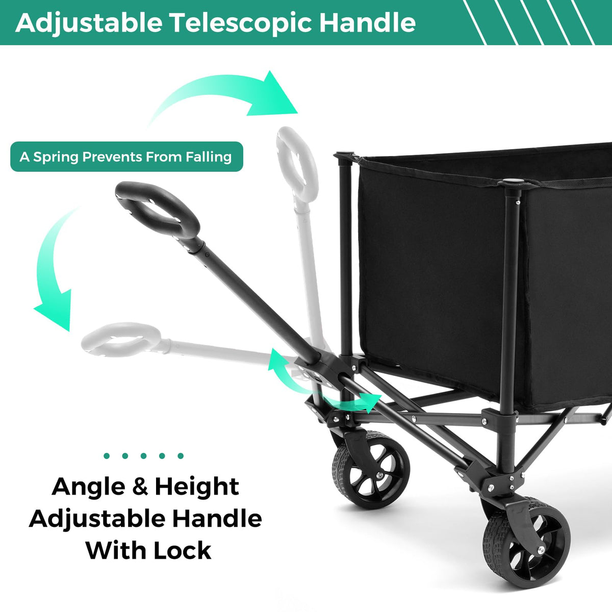 SUNNYFEEL collapsible wagon oxford fabric panel emphasizes outdoor tear resistance