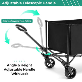 SUNNYFEEL collapsible wagon oxford fabric panel emphasizes outdoor tear resistance