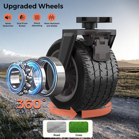 SunnyFeel Collapsible Wagon wheels enable smooth movement on various surfaces
