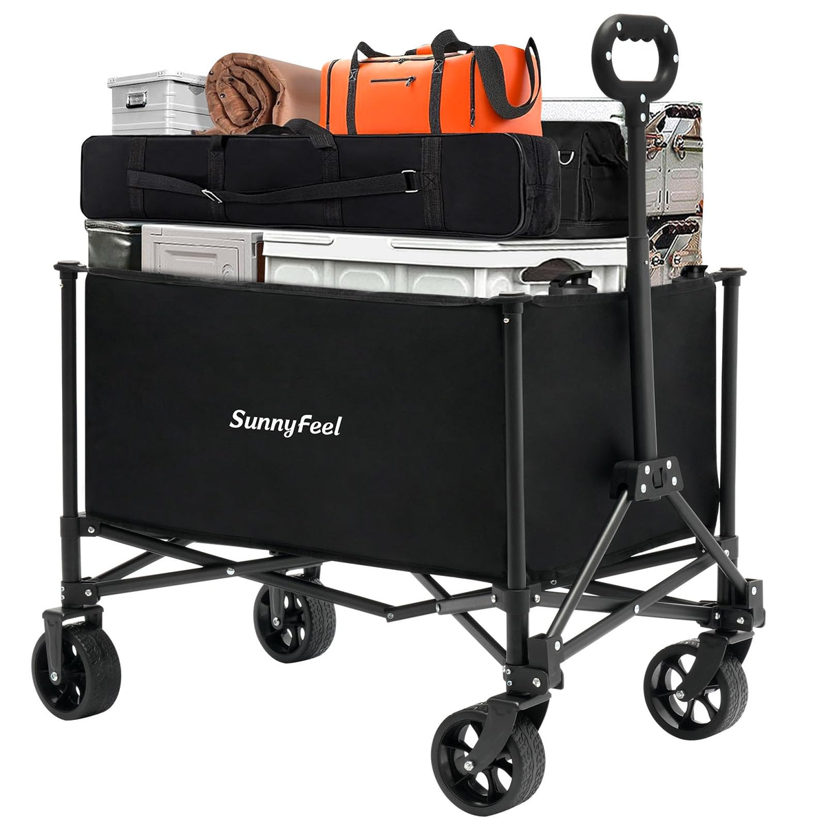 SUNNYFEEL collapsible wagon wheels enable smooth mobility on any surface