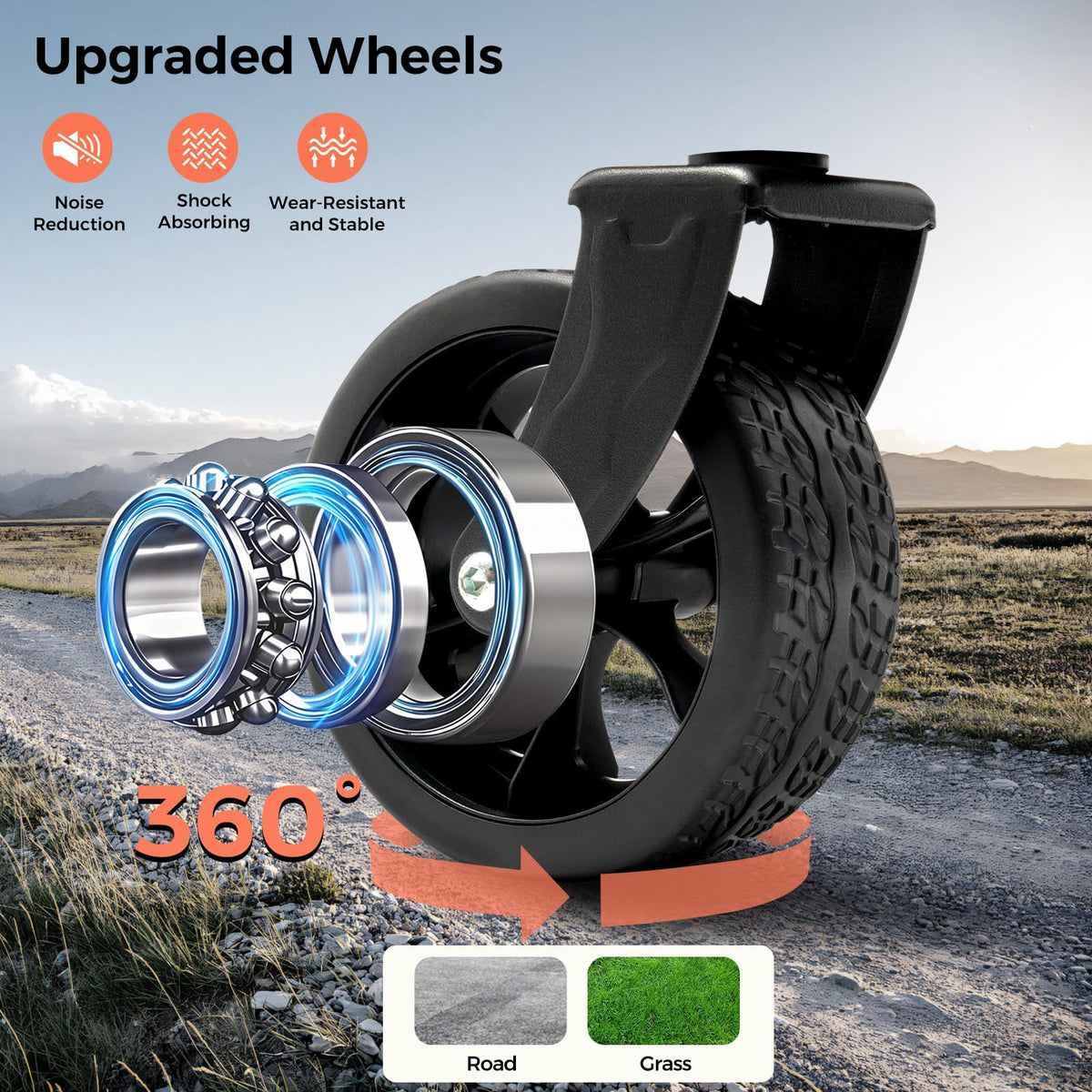 SunnyFeel heavy-duty wagon with durable 600D fabric for sturdy hauling