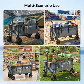 SunnyFeel wagon with 300L storage capacity for groceries and gear