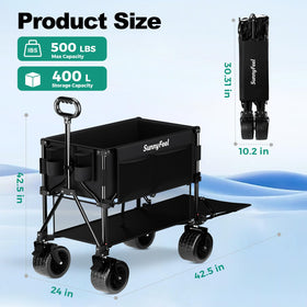 Sunnyfeel All-Terrain Big Wheels roll smoothly over grass and sand.