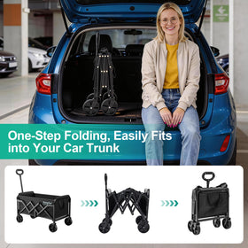 SunnyFeel wagon handles daily chores and outdoor outings with versatile convenience.
