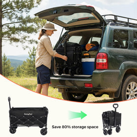 SunnyFeel wagon folded dimensions fit compact storage in car trunks or closets