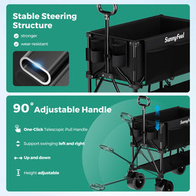 Sunnyfeel Two-Tier storage design keeps bulky and small items organized.