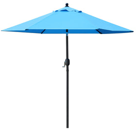 Sunnyglade 7.5ft blue patio umbrella top view shading outdoor seating