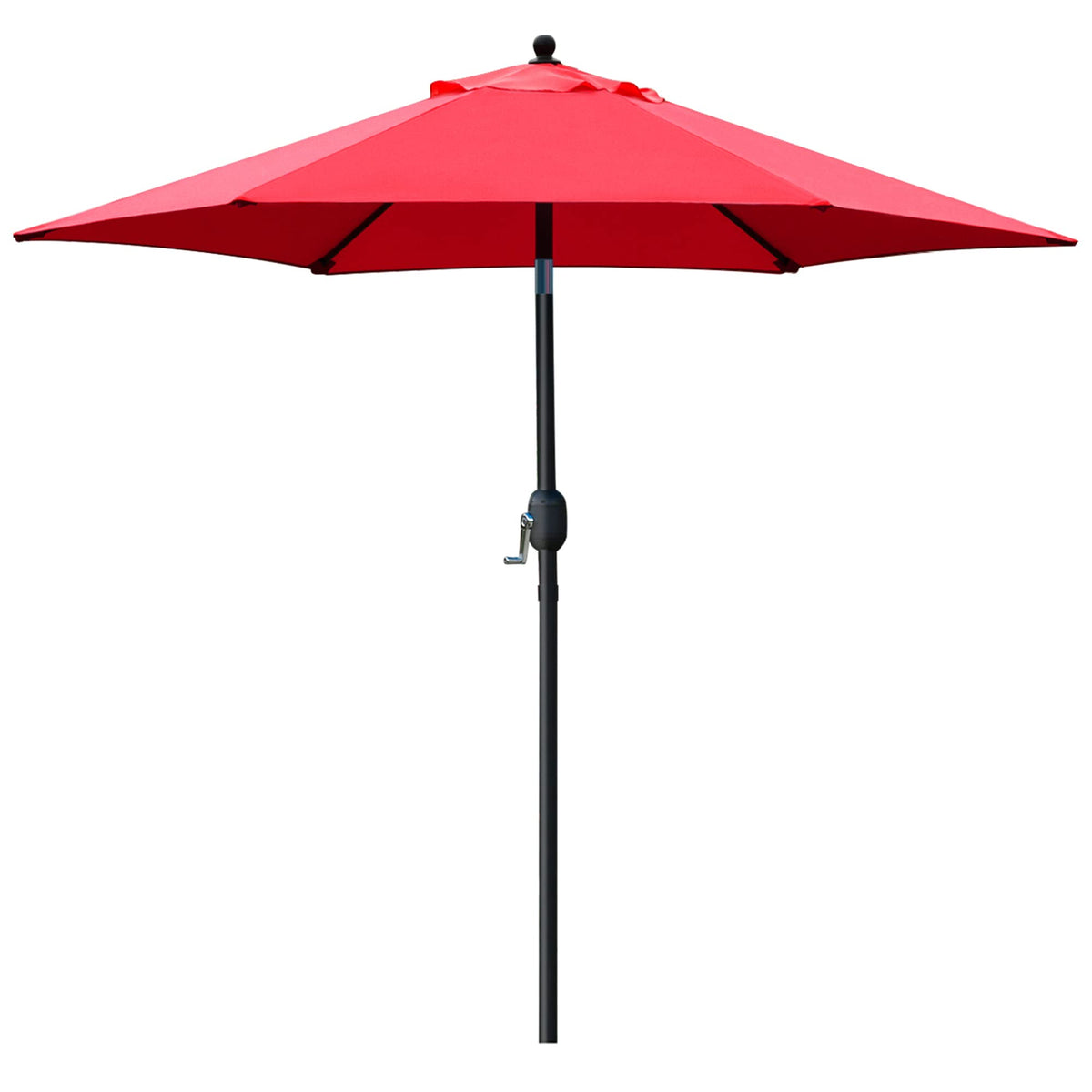 Sunnyglade 7.5 ft patio umbrella with red fabric shade for outdoor seating