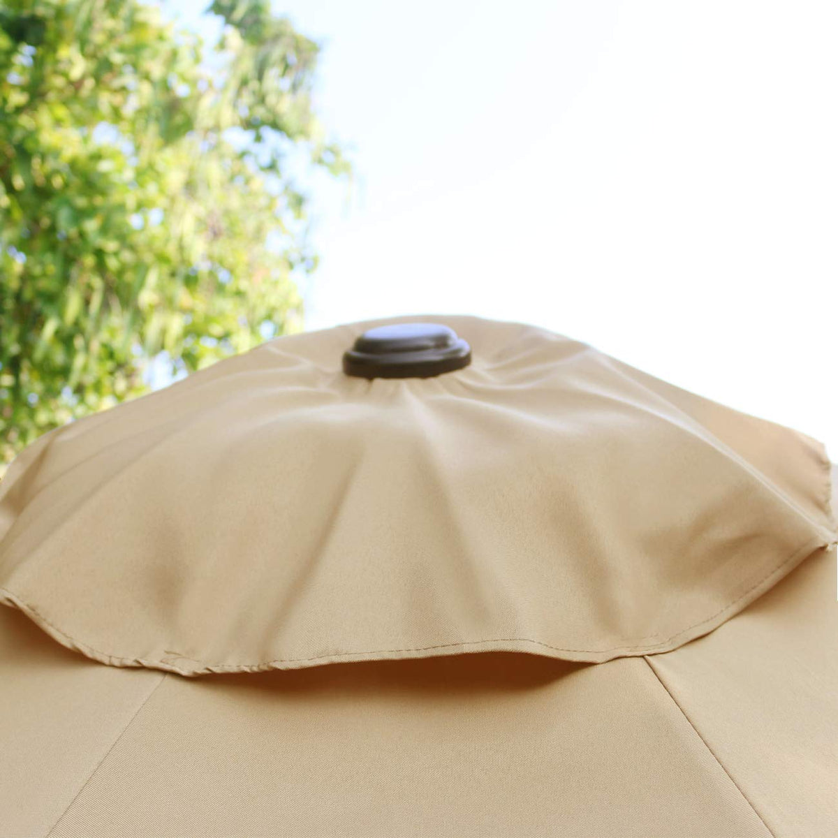 Sunnyglade 9ft patio umbrella 8 ribs highlight robust frame stability
