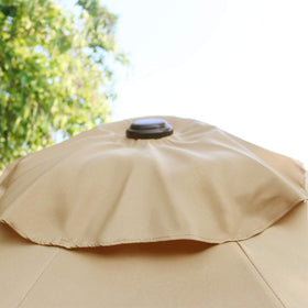 Sunnyglade 9ft patio umbrella 8 ribs highlight robust frame stability