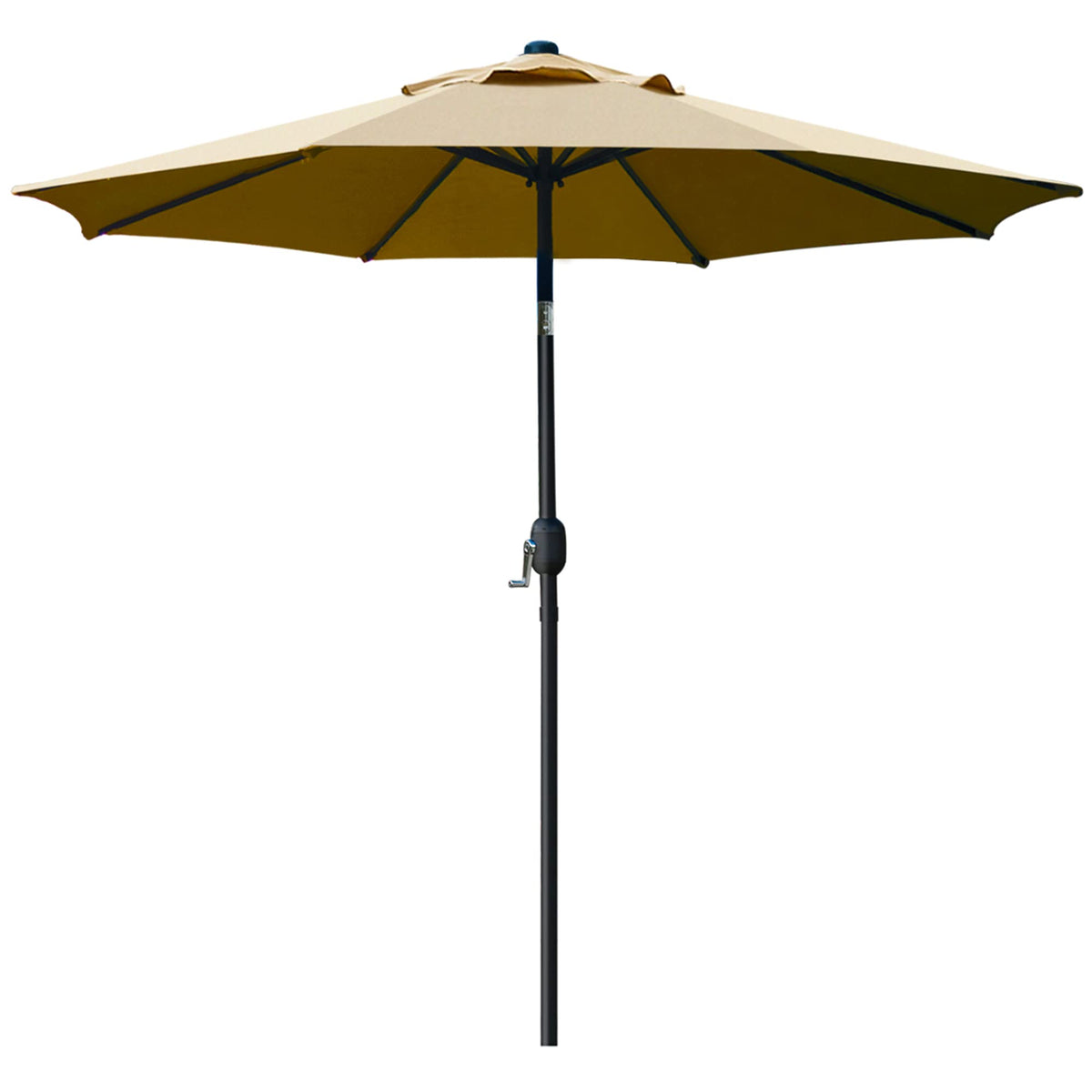 Sunnyglade 9ft patio umbrella top view provides shaded outdoor dining