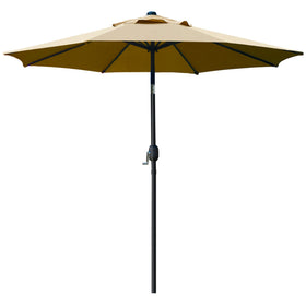 Sunnyglade 9ft patio umbrella top view provides shaded outdoor dining