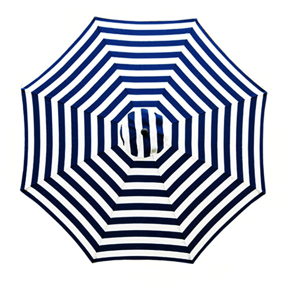 Sunnyglade 9ft umbrella canopy in blue and white top offering universal fit for patio shade
