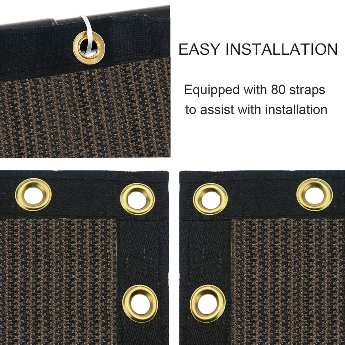 Sunnyglade copper grommets on edges reinforce durability and tension