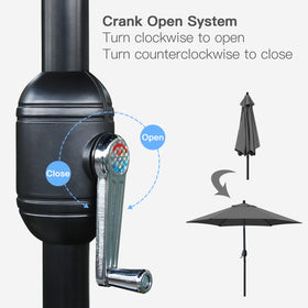 Sunnyglade crank operation opens and closes smoothly for quick shade.