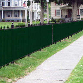 Sunnyglade easy-install fence screen with zip ties for quick setup.
