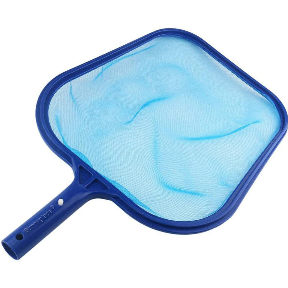Sunnyglade leaf rake 17-5x11-8in in action, quick pool debris pickup.