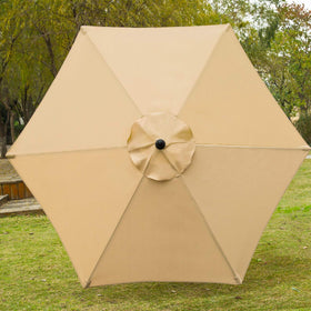 Sunnyglade lightweight aluminum pole umbrella for easy storage and rust resistance.