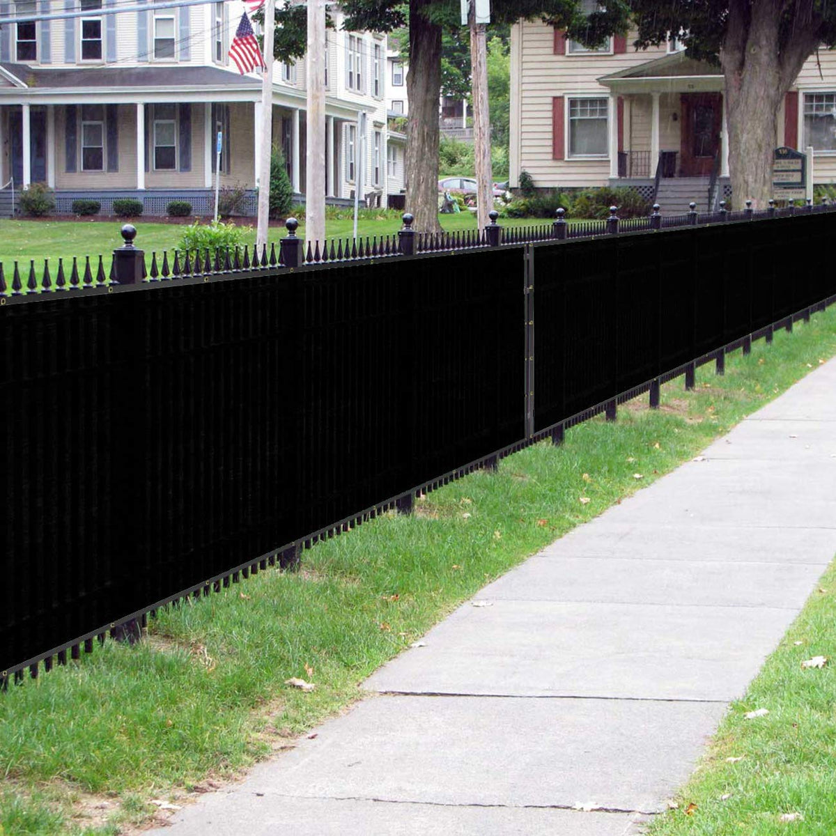 Sunnyglade breathable HDPE fabric blocks sun while letting water through.
