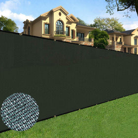 Sunnyglade privacy screen on a fence, blocking sightlines with breathable airflow.