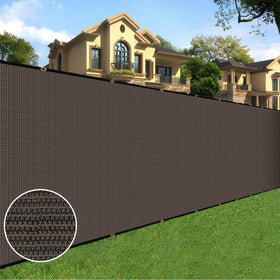 Sunnyglade privacy screen 6x50 brown fence panel blocks sightlines while remaining breathable