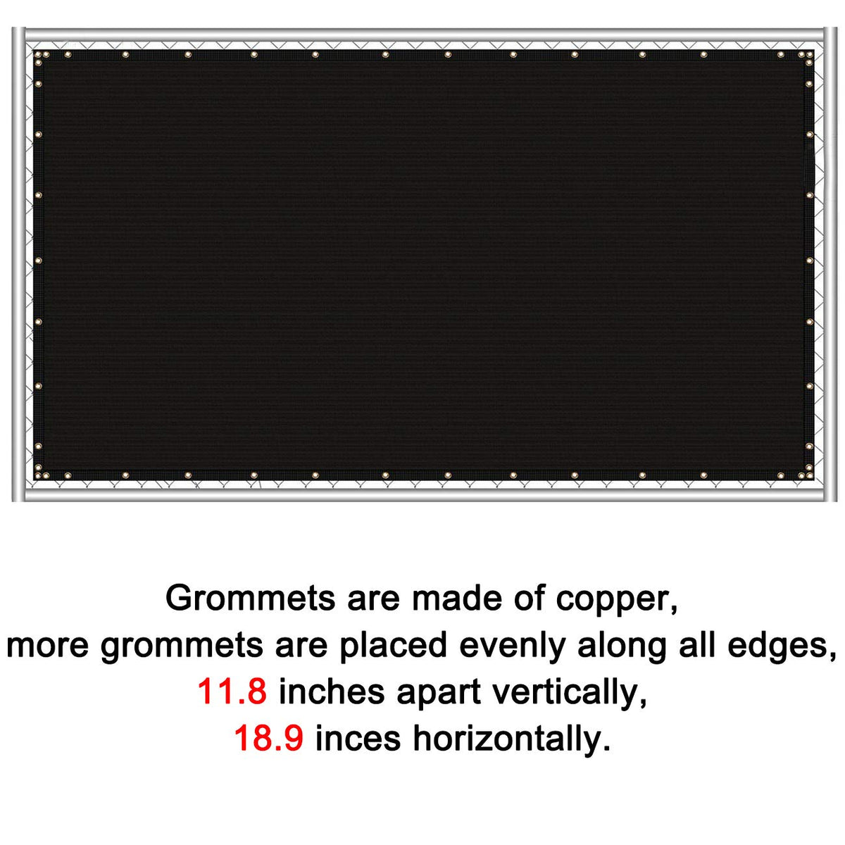 Sunnyglade privacy screen black fence cover enhances yard concealment.