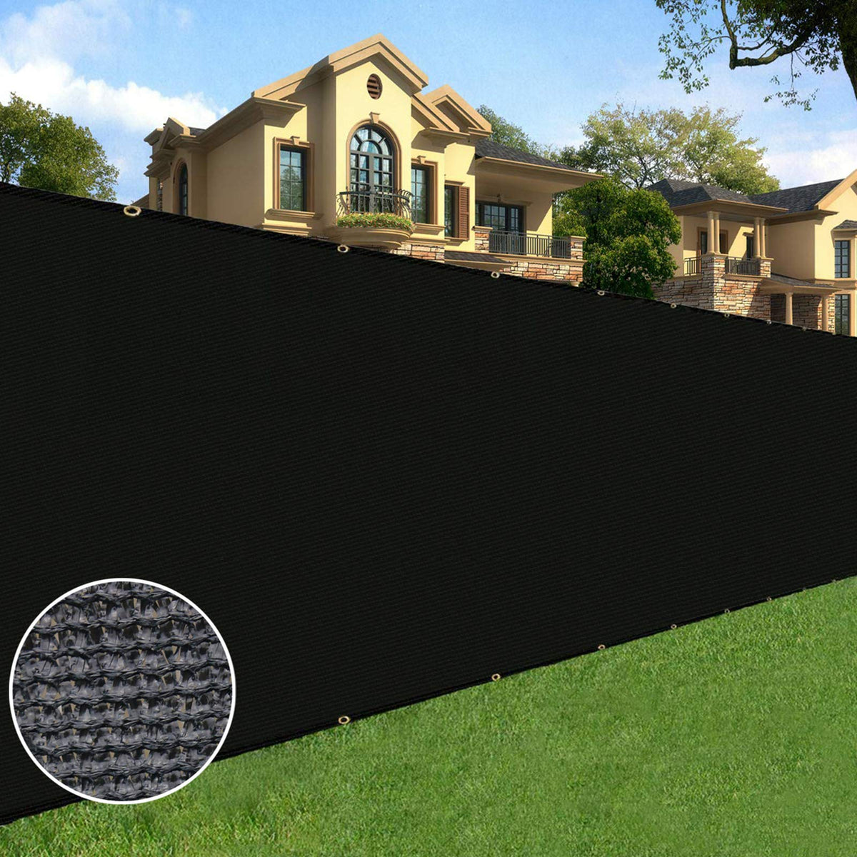 Sunnyglade privacy screen fence 4x50 provides privacy and airflow