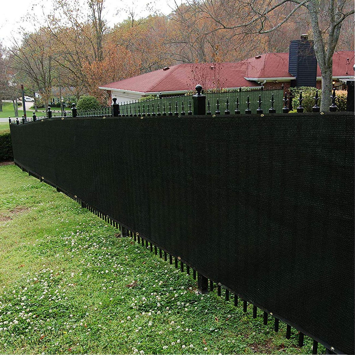 Sunnyglade pool patio privacy screen creates a private outdoor space.