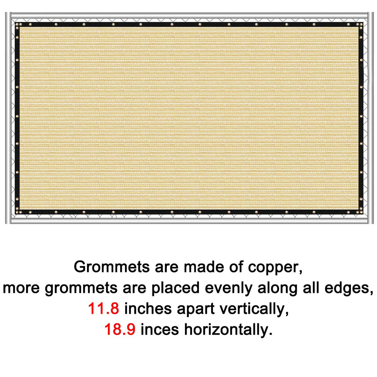 Sunnyglade sand-color privacy screen blends with outdoor spaces beautifully.