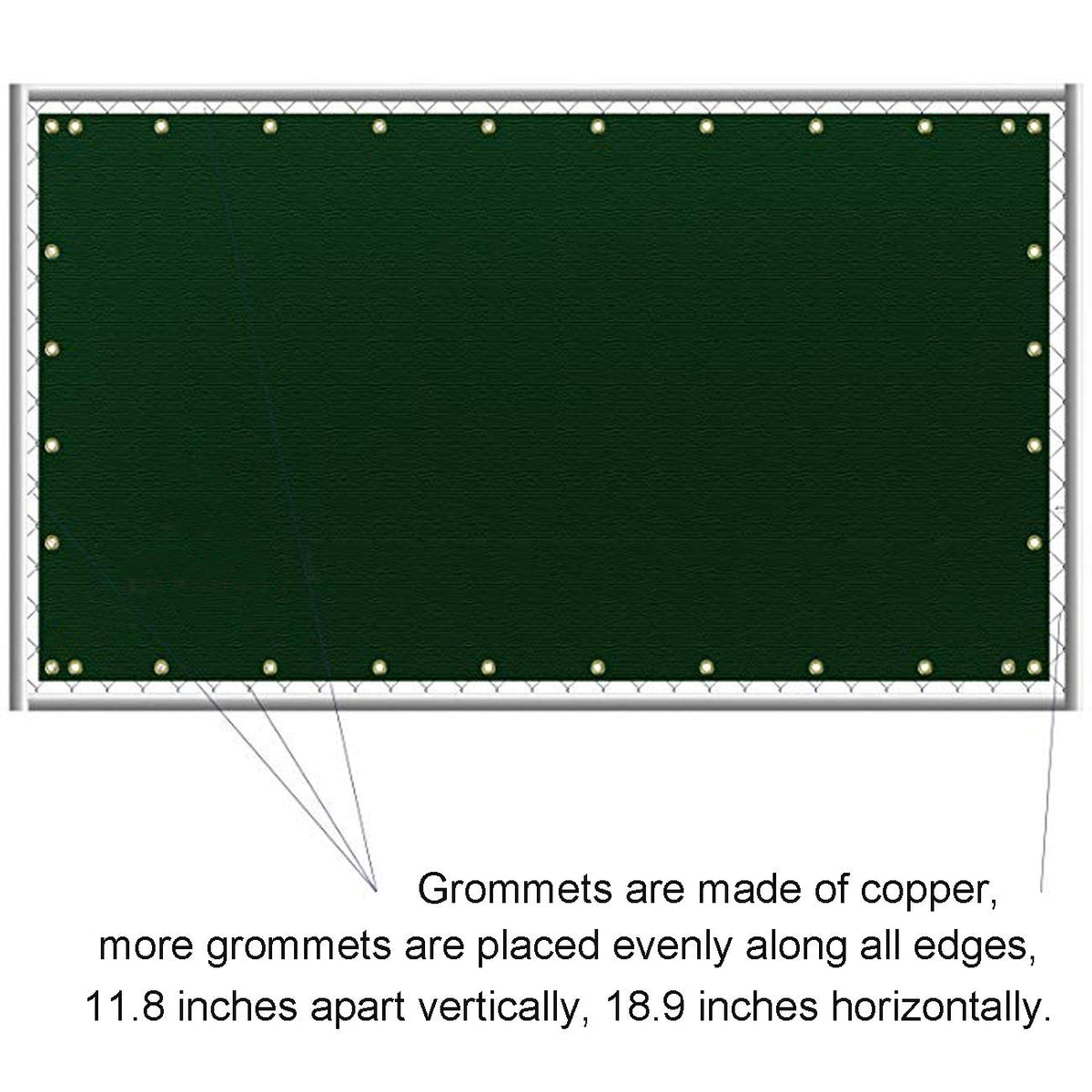 Sunnyglade shade net for yard provides privacy while water passes through.