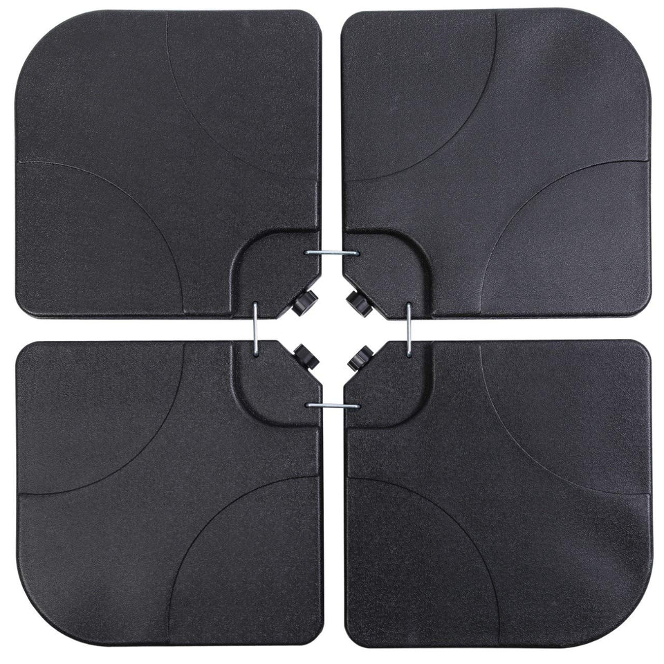 Sunnyglade umbrella base with four square plates providing stable cantilever support
