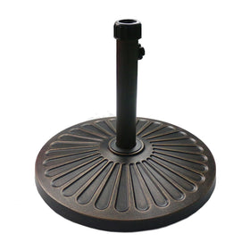 Sunnyglade bronze umbrella base with decorative pattern for stylish patio