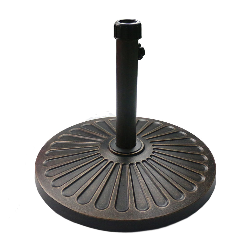 Sunnyglade bronze umbrella base with decorative pattern for stylish patio