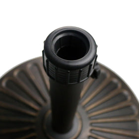 Sunnyglade base features a hand-turn knob to secure the umbrella