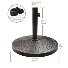 Sunnyglade heavy-weight 30.2 lb base provides stable shade in breezy conditions