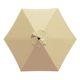 Sunnyglade canopy top cover for 7.5ft umbrella, tan color, wind vent for stability.