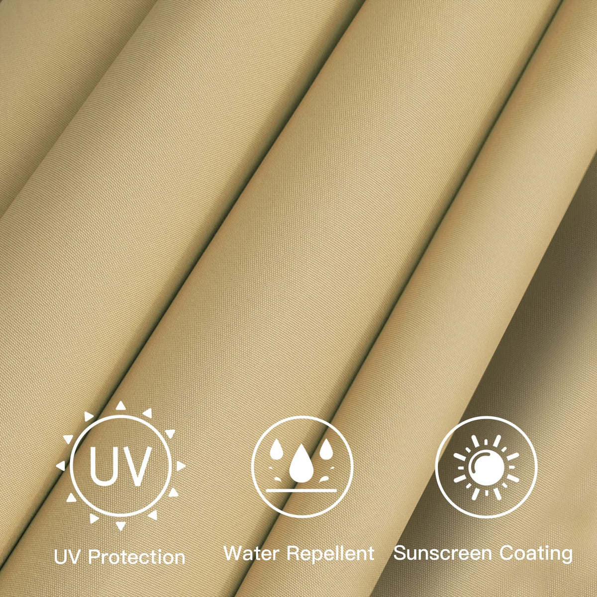 Sunnyglade canopy top cover in tan, removable and washable for easy cleanup.