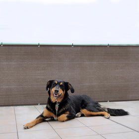 Sunny Guard privacy screen with zip ties included for quick installation