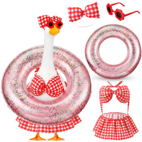 Sunnymove bikini porch goose outfits with red plaid sunglasses for bright garden decor