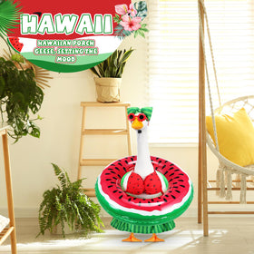 Sunnymove garden party goose decor boosts curb appeal.