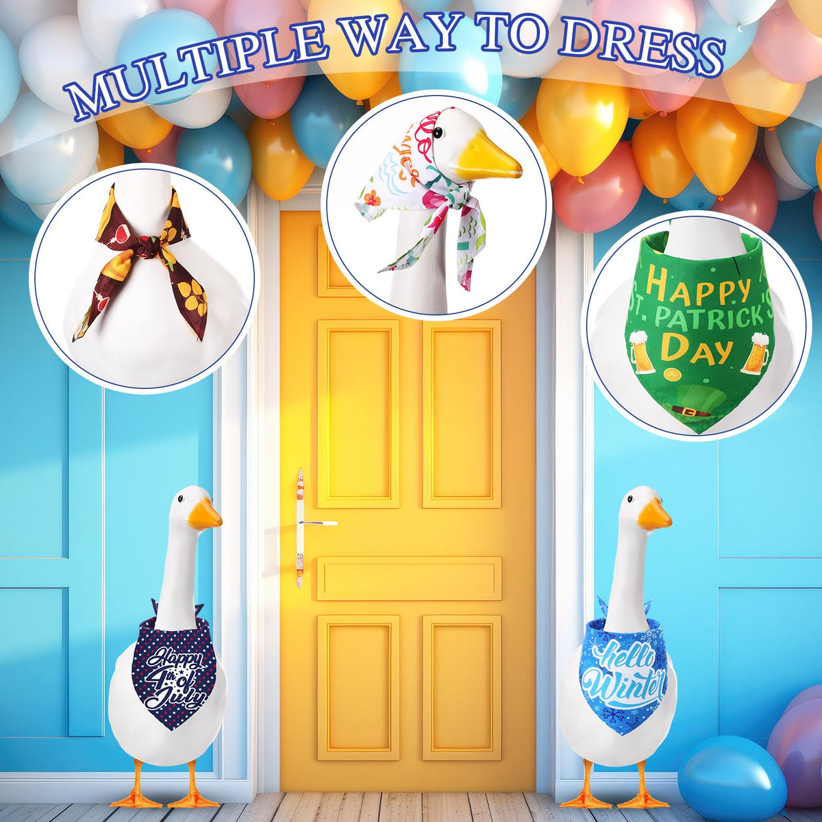 Sunnymove summer print goose bandana brightens porch displays