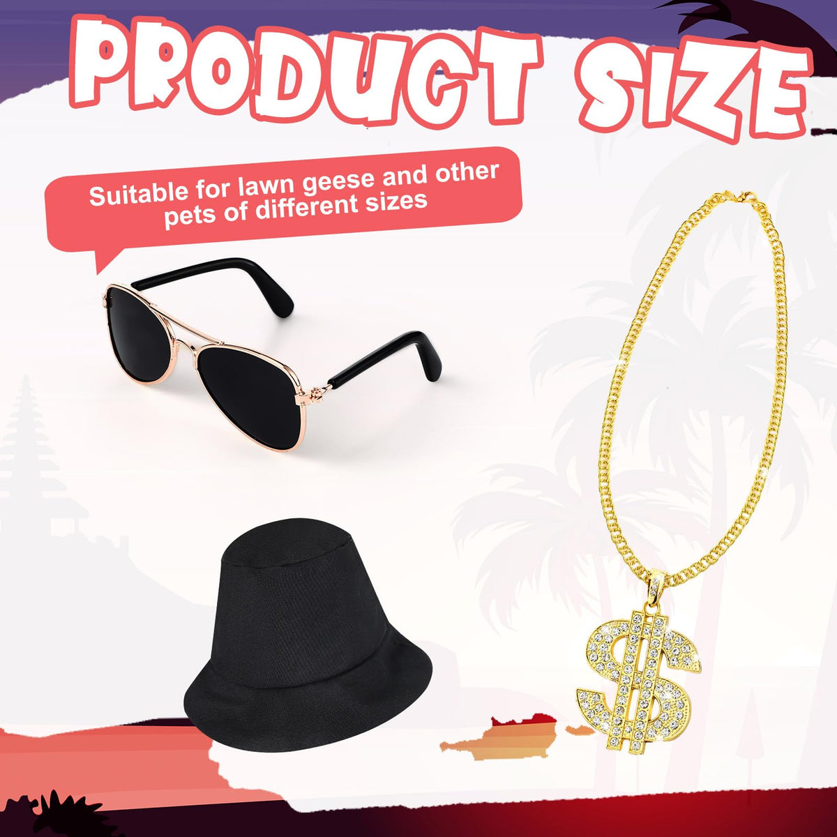 Sunnymove faux gold chain on goose outfit boosts visual appeal.