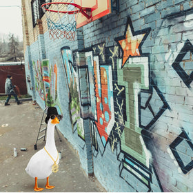 Sunnymove goose with rapper glasses adds retro garden charm.