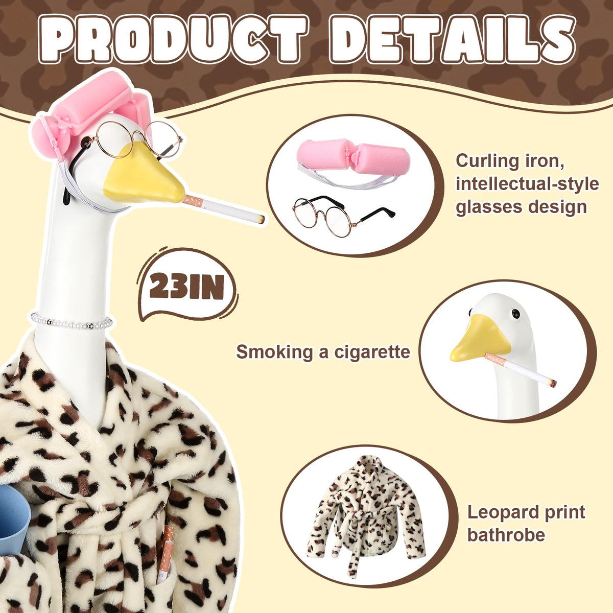 Sunnymove goose statue outfit package showing full set for quick porch dressing
