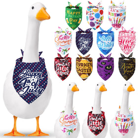 Sunnymove goose bandana collection on a porch goose for festive curb appeal