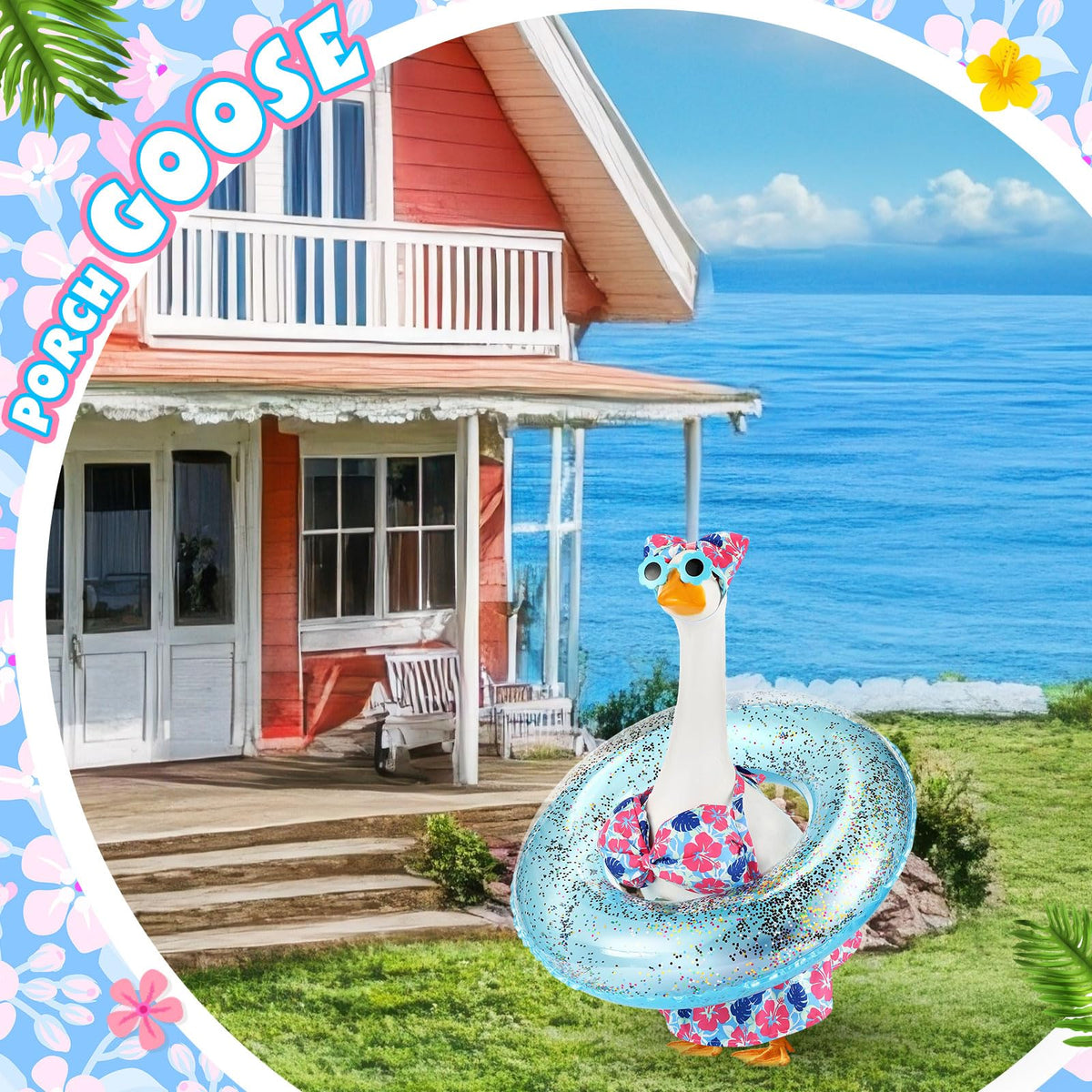Sunnymove quality fabric goose costume offers soft, durable porch décor.