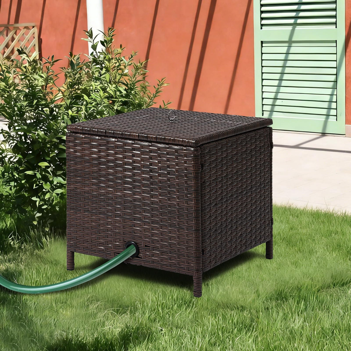 SUNNYPARK 200ft capacity hose box stores hoses neatly for easy watering