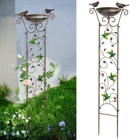 SUNNYPARK antique garden trellis with hummingbirds embellishing outdoor space and entryway views